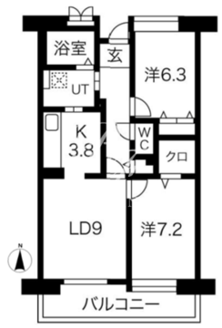アクティ目黒駅前 1-519 間取り図