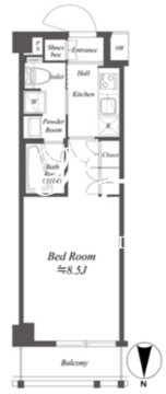 アークマーク蒲田アジールコート 308 間取り図