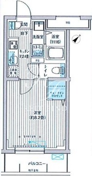クラルテラセ新宿富久 302 間取り図
