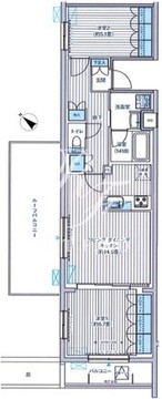 クラルテラセ新宿富久 404 間取り図