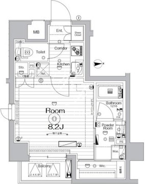 メイクスデザイン住吉3 501 間取り図