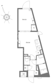 エルファーロ駒沢大学 106 間取り図