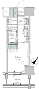 ワンルーフレジデンス田町 607 間取り図