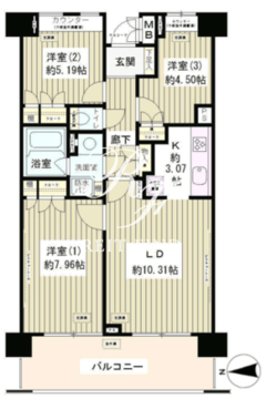 マーシュフィールド四番町 903 間取り図