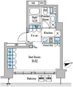 パークアクシス渋谷桜丘 W-405 間取り図