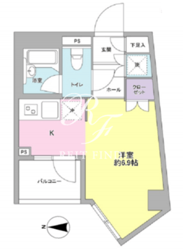 コンフォリア小石川 203 間取り図
