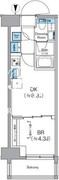 クレヴィアリグゼ日暮里根岸 403 間取り図