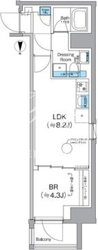 クレヴィアリグゼ日暮里根岸 301 間取り図