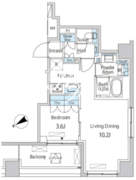 エムエー月島 604 間取り図