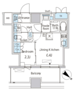 エムエー月島 807 間取り図