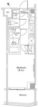 ザ・パークハビオ渋谷クロス 805 間取り図