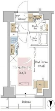 アーバネックス東京八丁堀 404 間取り図