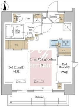 アーバネックス東京八丁堀 401 間取り図