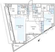 オーキッドレジデンス六本木 1302 間取り図