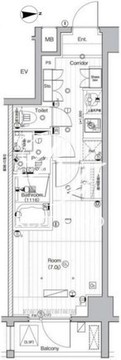 プレミアムキューブ武蔵小山 403 間取り図