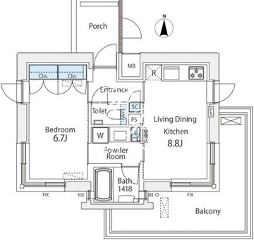 番町會所 203 間取り図