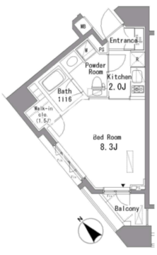 パークアクシス西ヶ原 506 間取り図