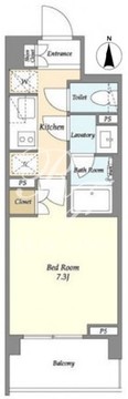 リーブルグラント四谷三丁目 103 間取り図