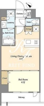 リアン御殿山 506 間取り図