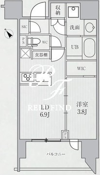 シーズンフラッツ代々木 901 間取り図