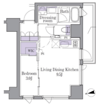 イプセ広尾 503 間取り図