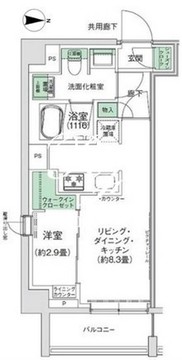 スタイリオ三軒茶屋 501 間取り図