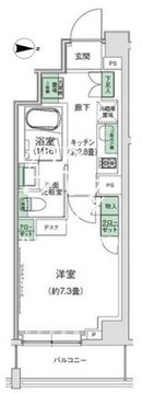 スタイリオ三軒茶屋 402 間取り図