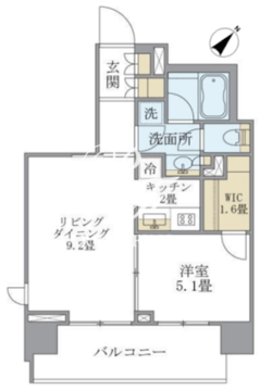 ラサンテ千駄木 1006 間取り図