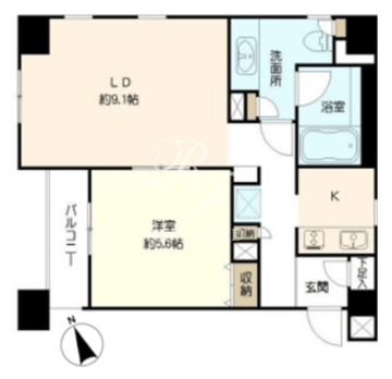 ラヴォーグ南青山 406 間取り図