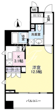 ラヴォーグ南青山 501 間取り図