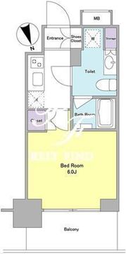 ラベイユ麻布十番 603 間取り図