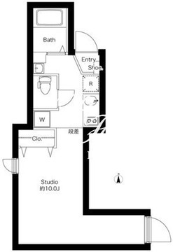 ティーグル荏原中延 302 間取り図