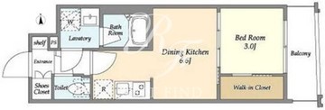 アジュールテラス門前仲町 403 間取り図
