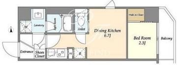 アジュールテラス門前仲町 205 間取り図