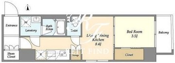 アジュールテラス門前仲町 101 間取り図