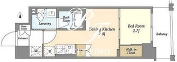 アジュールテラス門前仲町 404 間取り図