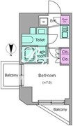 クレヴィアリグゼ北品川2ステーションコート 702 間取り図