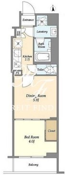 アジュールテラス門前仲町 410 間取り図