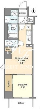 アジュールテラス門前仲町 409 間取り図