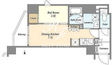 アジュールテラス門前仲町 406 間取り図