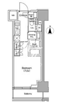 ザ・パークハビオ新御徒町 405 間取り図