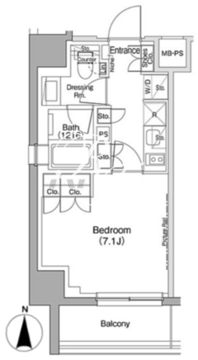 ザ・パークハビオ駒込 603 間取り図