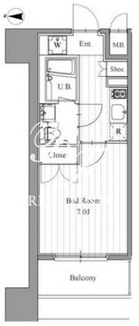フィットエル森下 1401 間取り図