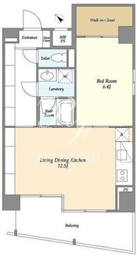 テラス八丁堀 602 間取り図