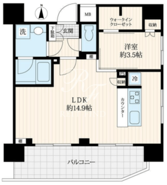ログ御徒町 605 間取り図