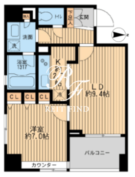 クリオ戸越銀座弐番館 1401 間取り図