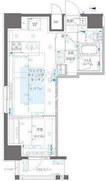 ズーム浅草ウエスト 1201 間取り図