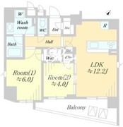 グローリオシェルト飯田橋 401 間取り図