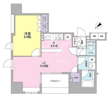 コンフォリア池袋DEUX 1302 間取り図