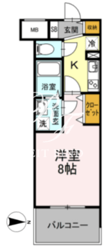 D-room早稲田 908 間取り図